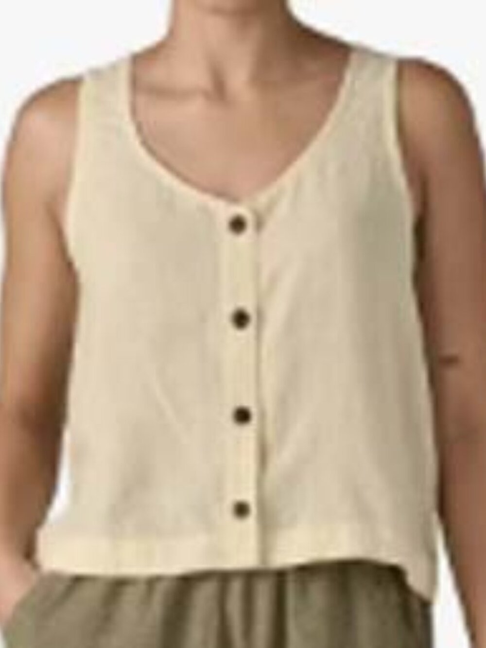 NEW Patagonia Garden Island Top Natural‎ Weave Hemp Luxe Lyocell Blend Tank L
